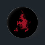 Nietzsche Philosophie-Abzeichen Button<br><div class="desc">Philosophie-Abzeichen mit rotem Porträt des iconic Philosophen Friedrich Nietzsche.  Geschenk für Philosophen und Studenten der großen Denker.</div>
