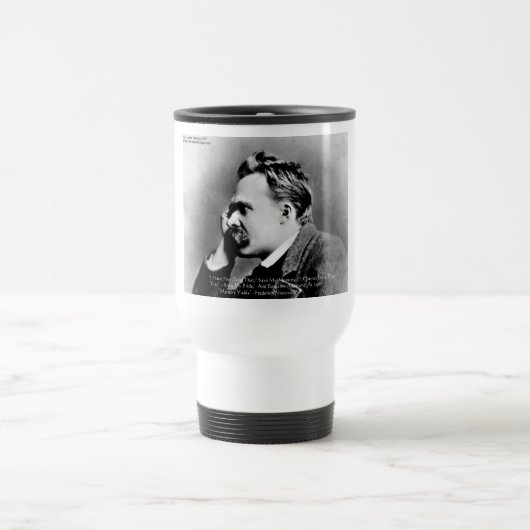 Nietzsche "Pride Vs Memory" - Biotopartikel/T-Shir Reisebecher (Mittel)