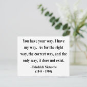 Nietzsche Quote 1a Postkarte (Stehend Vorderseite)