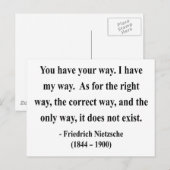Nietzsche Quote 1a Postkarte (Vorne/Hinten)