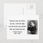 Nietzsche Quote 1b Postkarte (Vorne/Hinten)