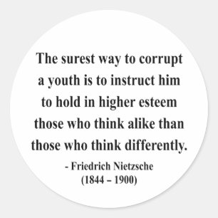Nietzsche Quote 2a Runder Aufkleber