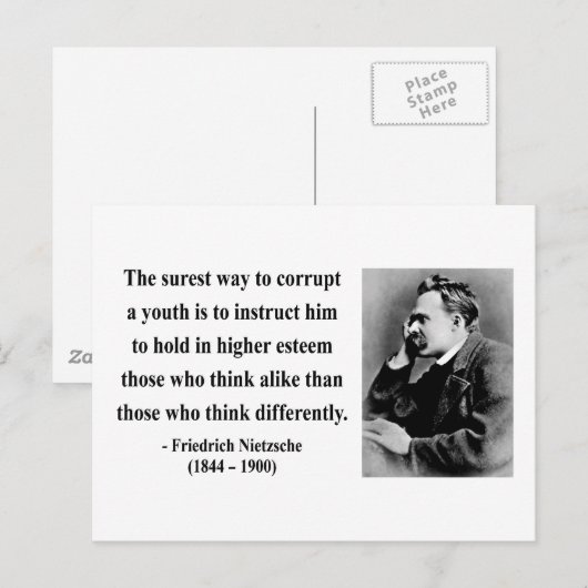 Nietzsche Quote 2b Postkarte (Vorne/Hinten)