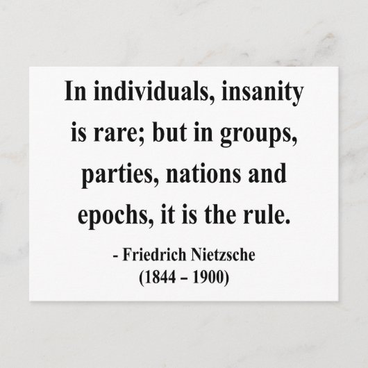 Nietzsche Quote 3a Postkarte (Vorderseite)