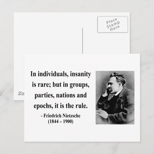 Nietzsche Quote 3b Postkarte (Vorne/Hinten)