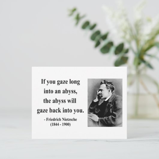 Nietzsche Quote 4b Postkarte (Stehend Vorderseite)