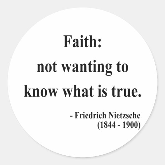 Nietzsche Quote 5a Runder Aufkleber (Vorderseite)