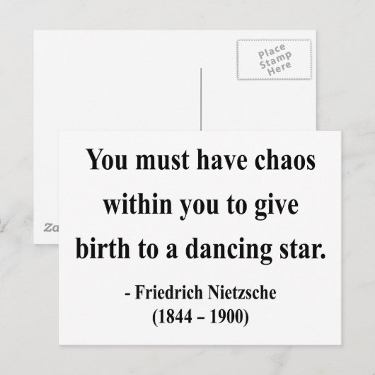 Nietzsche Quote 6a Postkarte (Vorne/Hinten)
