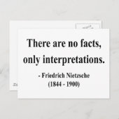 Nietzsche Quote 9a Postkarte (Vorne/Hinten)