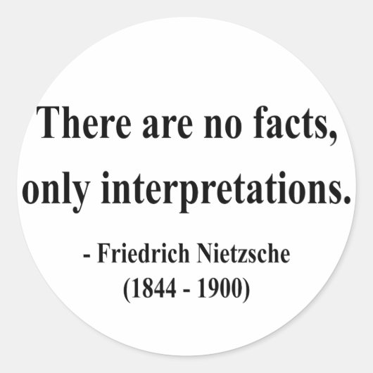 Nietzsche Quote 9a Runder Aufkleber (Vorderseite)