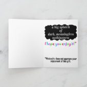 Nietzsche Spaß Birthday Karte (Innenseite)