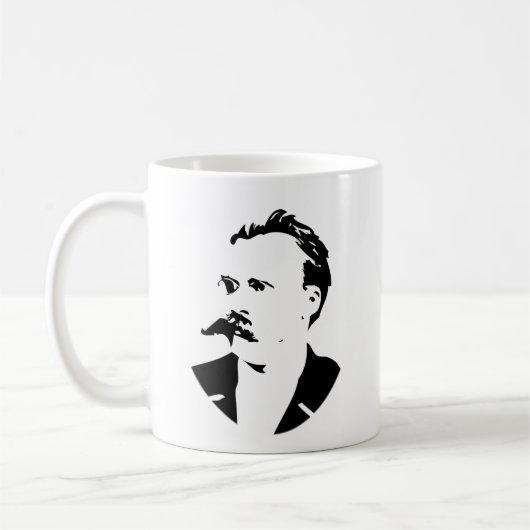 Nietzsche stellen gegenüber kaffeetasse (Links)