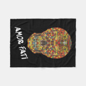 Nietzsche Stoic Quote Philosopher Sugar Skull Amor Fleecedecke (Vorderseite (Horizontal))