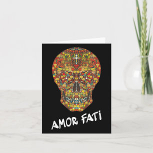 Nietzsche Stoic Quote Philosopher Sugar Skull Amor Karte