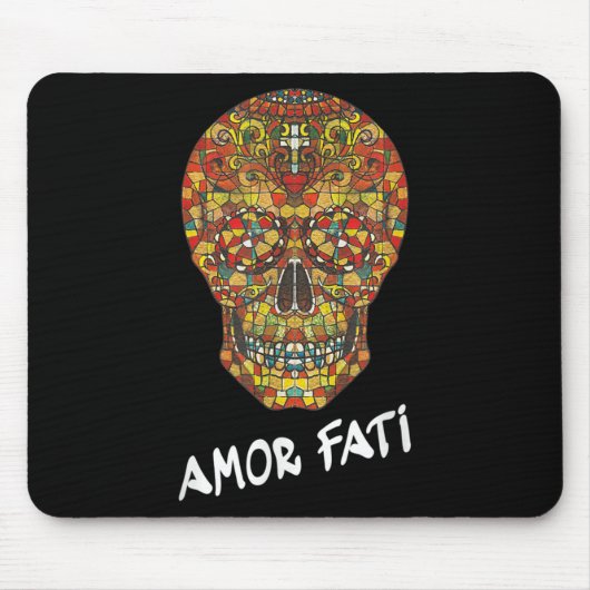 Nietzsche Stoic Quote Philosopher Sugar Skull Amor Mousepad (Vorne)