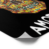 Nietzsche Stoic Quote Philosopher Sugar Skull Amor Poster (Ecke)