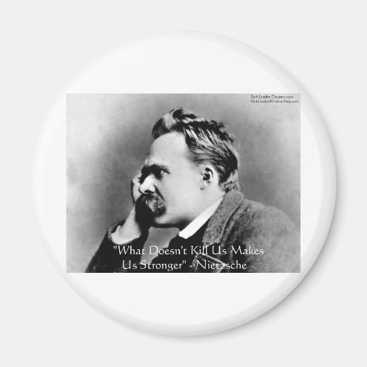 Nietzsche "Tötet nicht U" Zitat Geschenke & T-Shir Magnet (Vorne)