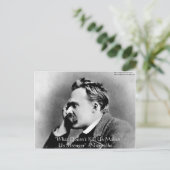 Nietzsche "Tötet nicht U" Zitat Geschenke & T-Shir Postkarte (Stehend Vorderseite)