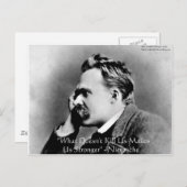 Nietzsche "Tötet nicht U" Zitat Geschenke & T-Shir Postkarte (Vorne/Hinten)