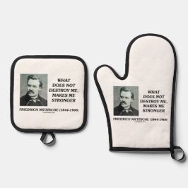 Nietzsche, was mich nicht zerstört, macht mich stä ofenhandschuh & Topflappen-Set