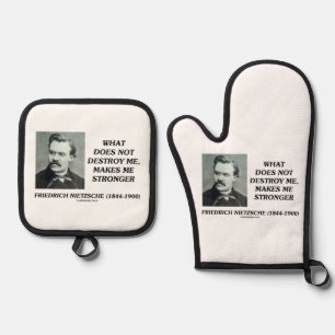 Nietzsche, was mich nicht zerstört, macht mich stä ofenhandschuh & Topflappen-Set