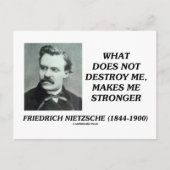 Nietzsche, was mich nicht zerstört, macht mich stä postkarte (Vorderseite)