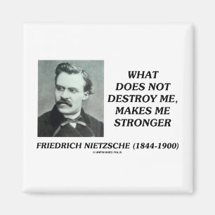 Nietzsche, was mich nicht zerstört, macht stärker magnet