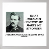 Nietzsche, was mich Zitat Poster nicht zerstört (Vorne)