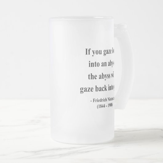 Nietzsche Zitat 4a Mattglas Bierglas (VorderseiteRechts)