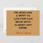 Nietzsche Zitat - Bewahre, wie immer. Postkarte (Vorne/Hinten)