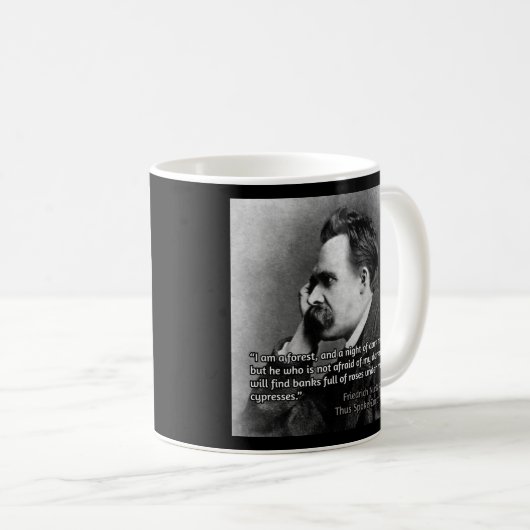 Nietzsche Zitat Kaffeetasse (VorderseiteRechts)