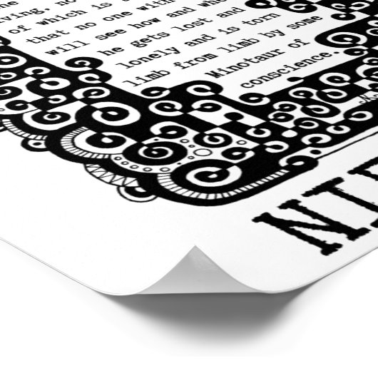 Nietzsche zitiert den Minotaur des Gewissens Poster (Ecke)