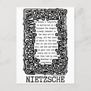 Nietzsche zitiert den Minotaur des Gewissens Postkarte
