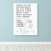 Nietzsche zitiert die Deep Soul Philosophie Leinwanddruck (Insitu (Holzboden))