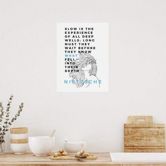 Nietzsche zitiert die Deep Soul Philosophie Poster (Küche)