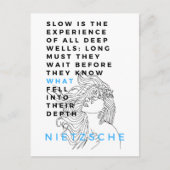 Nietzsche zitiert die Deep Soul Philosophie Postkarte (Vorderseite)