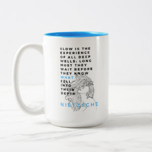 Nietzsche zitiert die Deep Soul Philosophie Zweifarbige Tasse