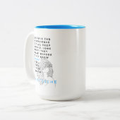 Nietzsche zitiert die Deep Soul Philosophie Zweifarbige Tasse (Vorderseite Links)