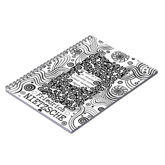 Nietzsche zitiert die Farbtöne der reinen Meeresfa Notizblock (Linke Seite)