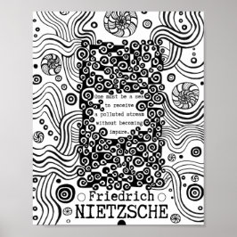 Nietzsche zitiert die Farbtöne der reinen Meeresfa Poster