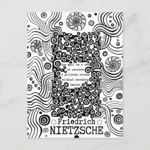 Nietzsche zitiert die Farbtöne der reinen Meeresfa Postkarte