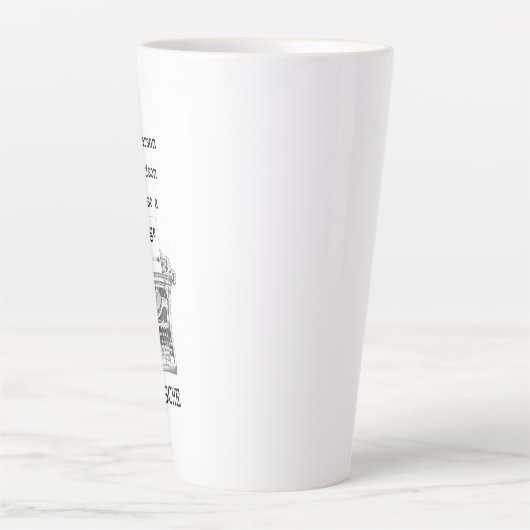 Nietzsche zitiert Gefangenschaft und FLÜCHTLINGSPh Milchtasse (Vorderseite)