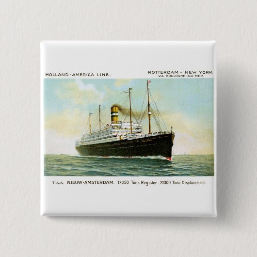 Nieuw Amsterdam von 1906 Button (Vorderseite)