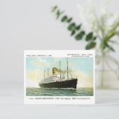 Nieuw Amsterdam von 1906 Postkarte (Stehend Vorderseite)