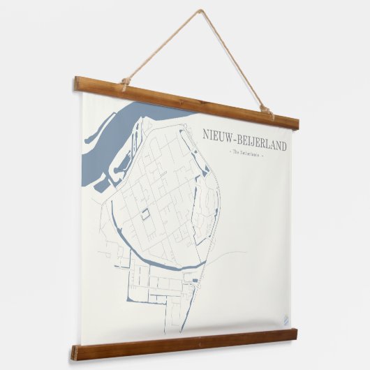 nieuw-beijerland wandteppich mit holzrahmen (Gewinkelt)