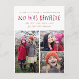 Nieuwjaar | 2017 war Geweldig | 3 Foto Briefkaart Postkarte