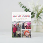 Nieuwjaar | 2017 war Geweldig | 3 Foto Briefkaart Postkarte (Stehend Vorderseite)