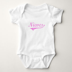 Nieves Nachname-Klassiker-Art Baby Strampler