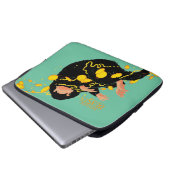 Niffler schwimmend mit Gold Laptopschutzhülle (Vorne Knopf)