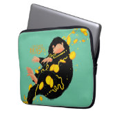 Niffler schwimmend mit Gold Laptopschutzhülle (Vorderseite Links)